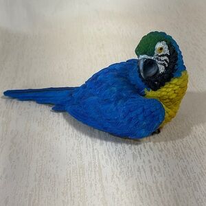 Blue and Yellow Macaw Parrot Resin Figurine
